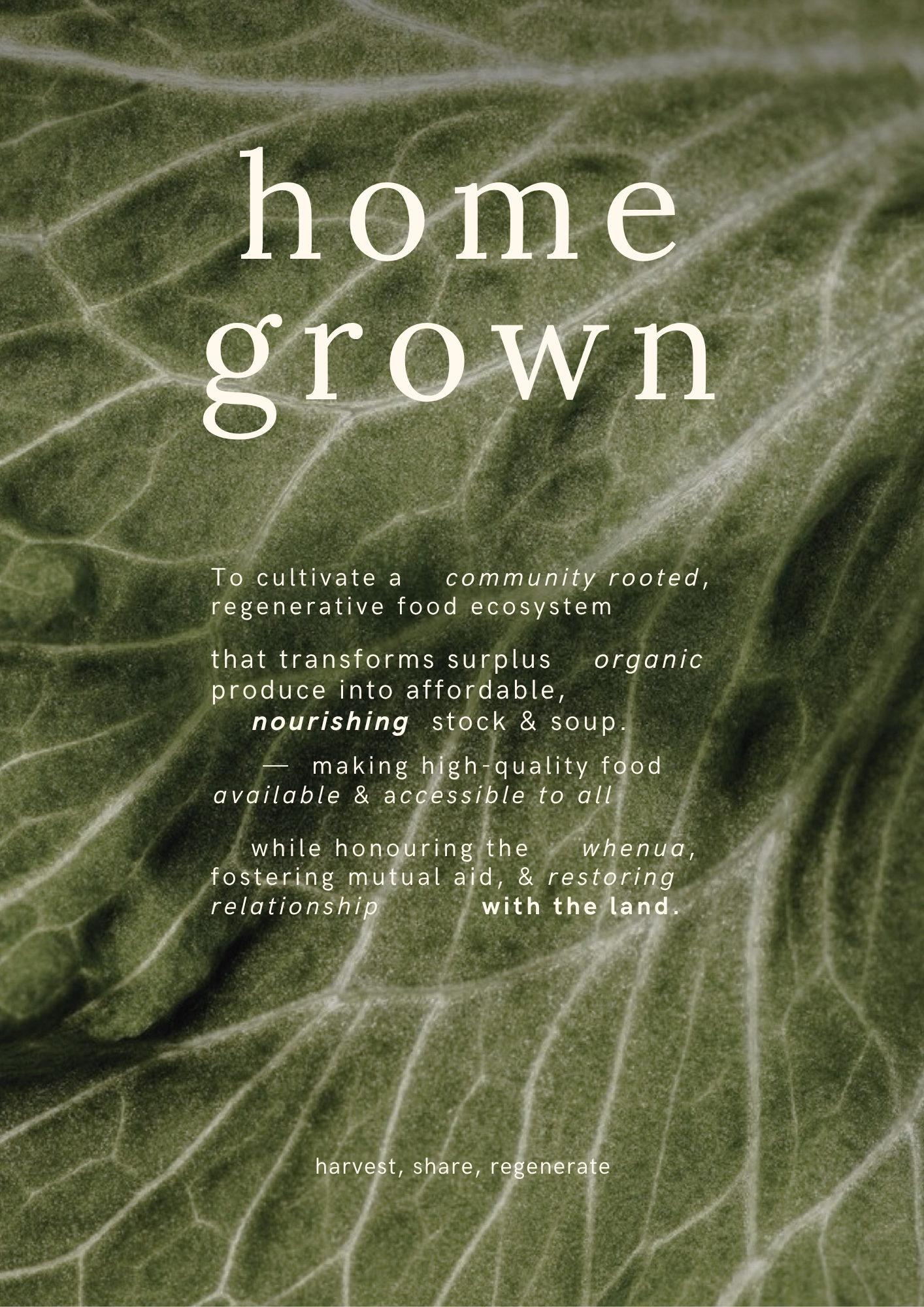 Homegrown branding sheet with typography and imagery