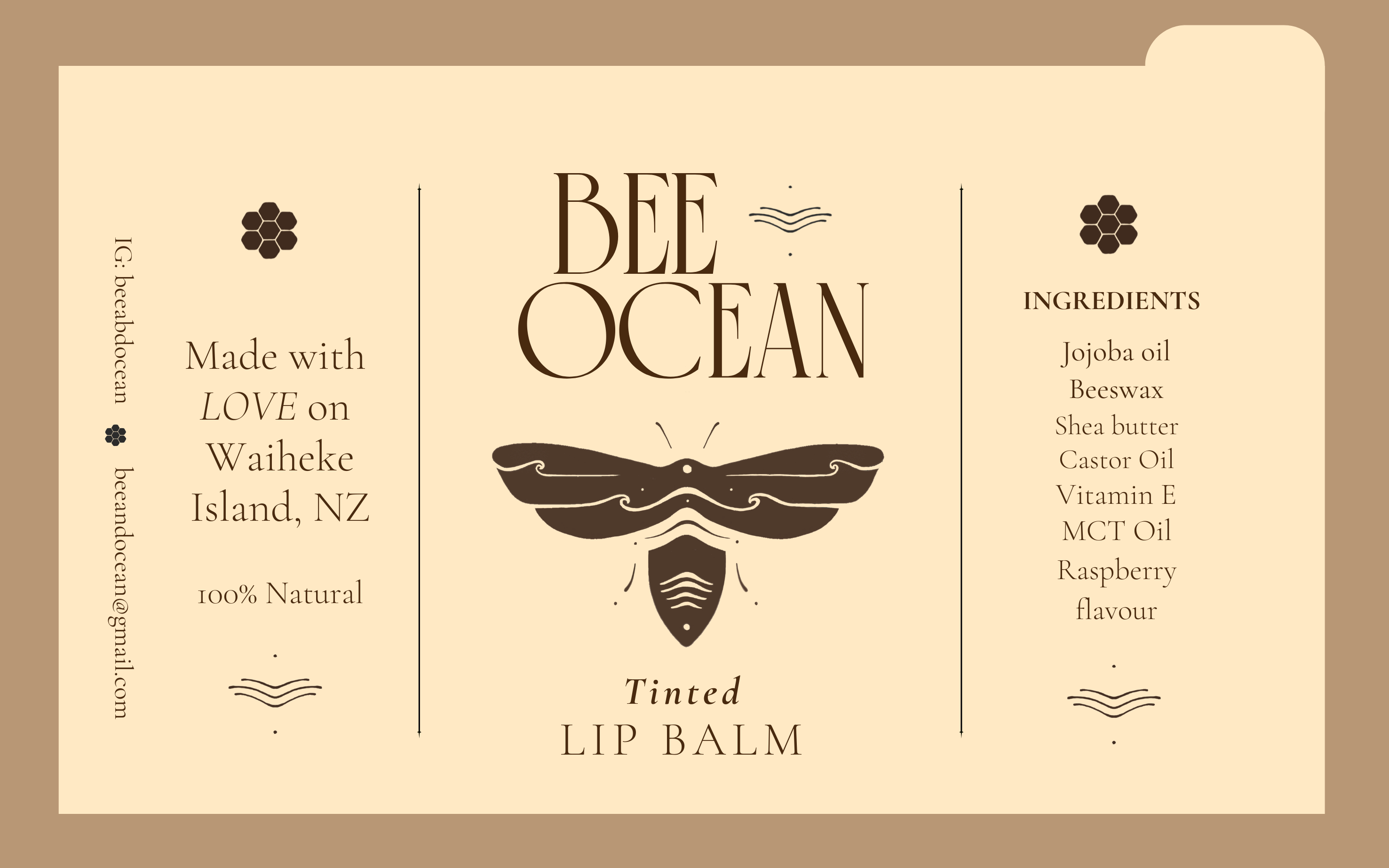 Bee & Ocean product label designs