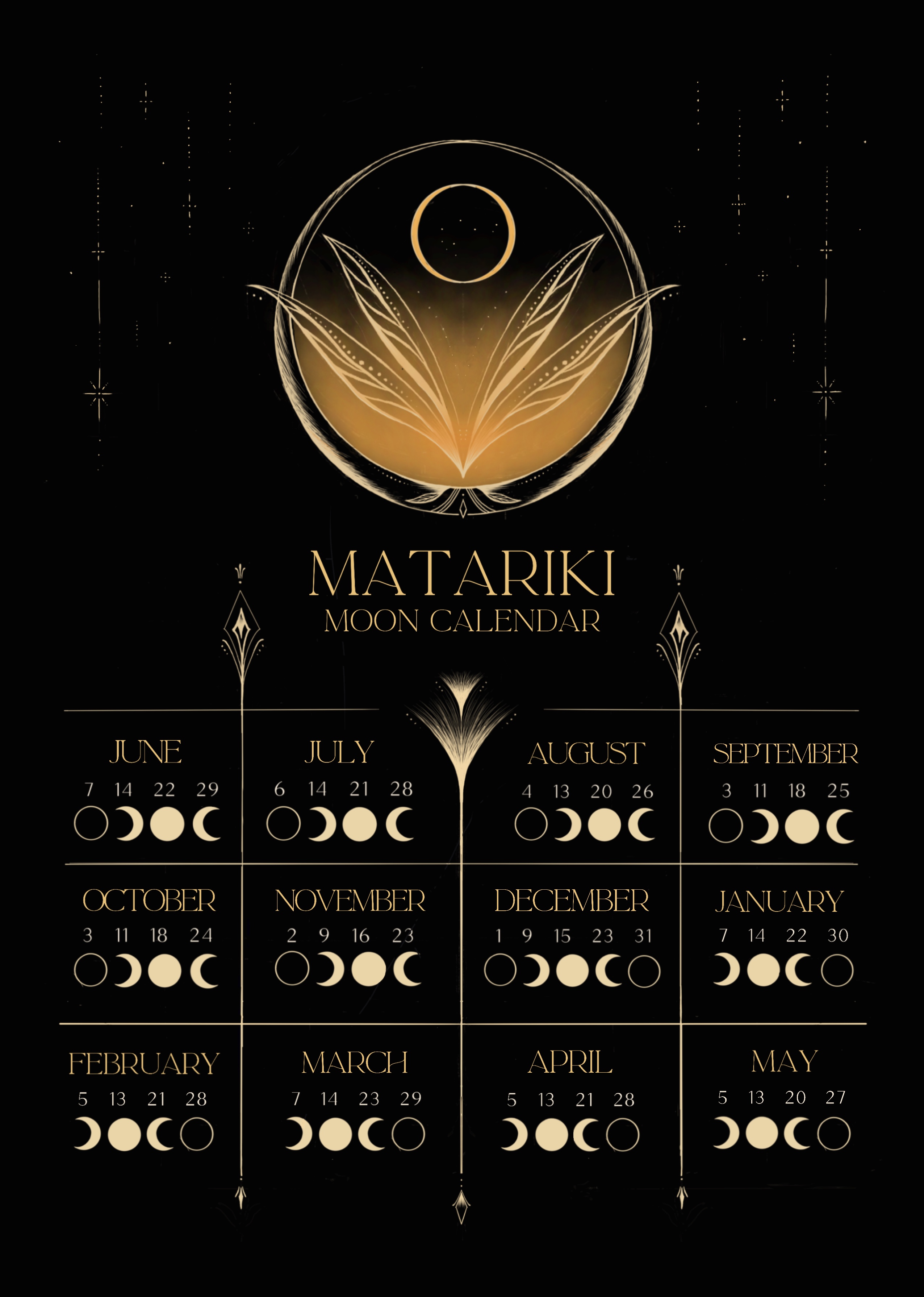 Matariki moon calendar