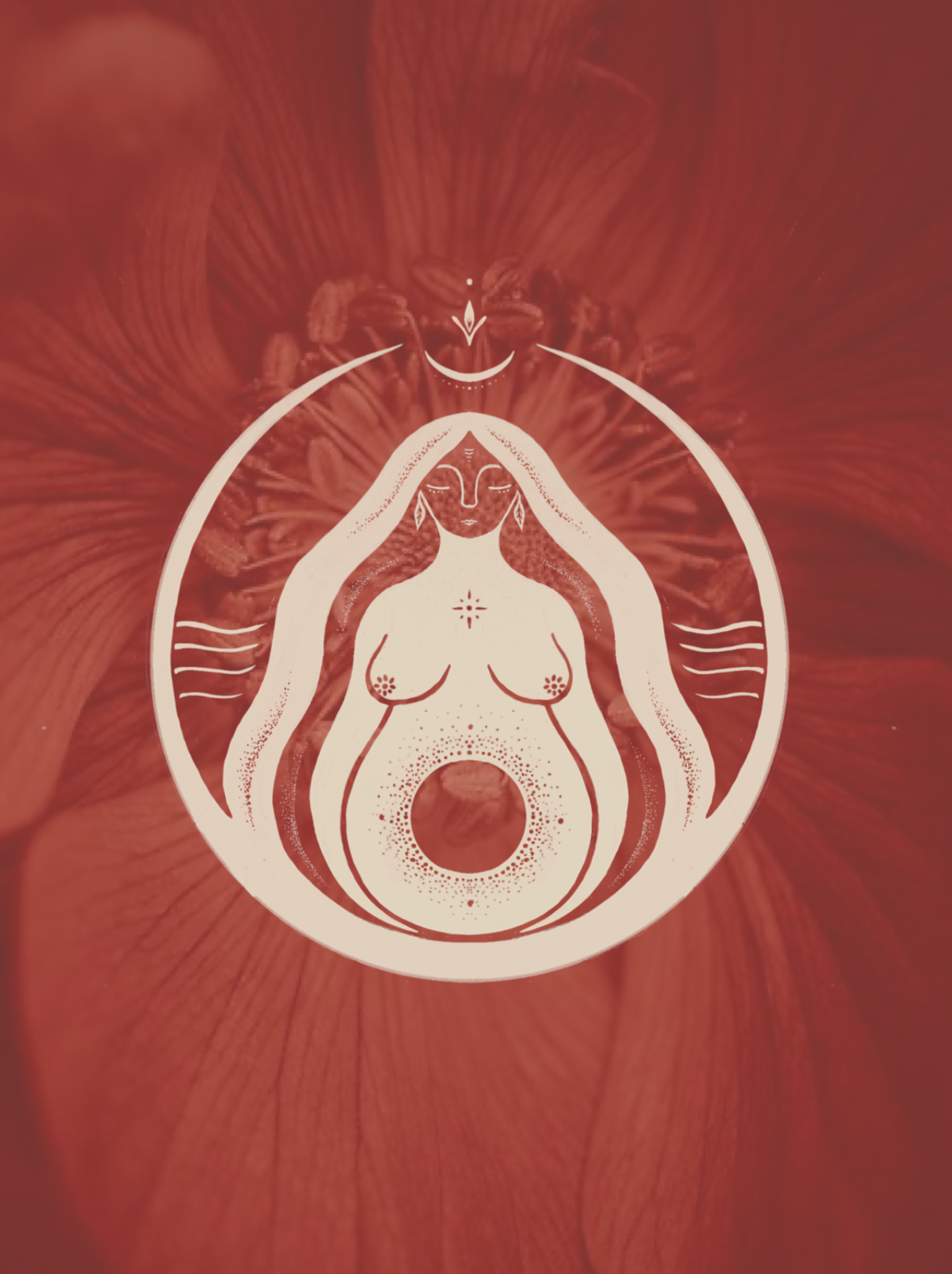 Mumma Marama red flower logo